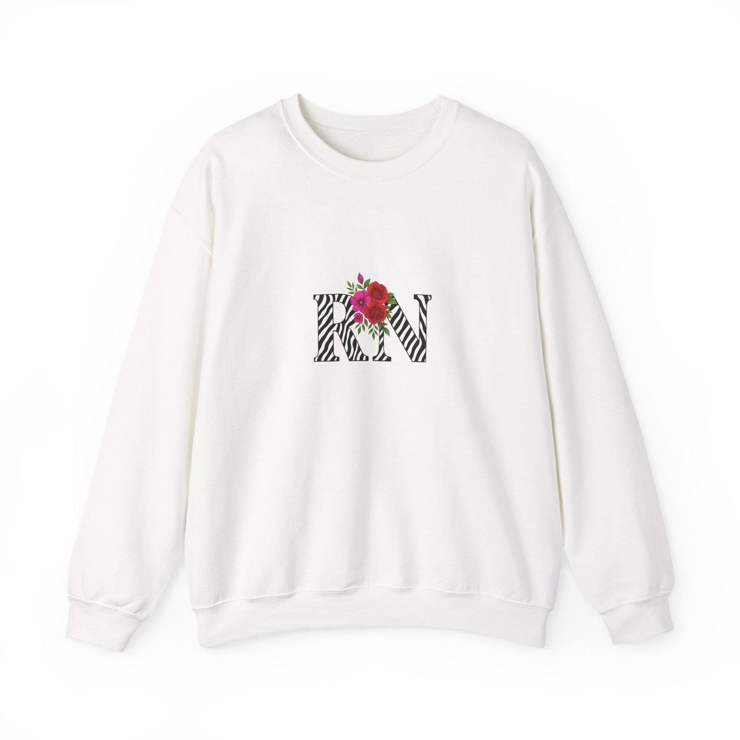 Floral Monogram Crewneck Sweatshirt, Personalized Gift, Casual Wear, Cozy Fashion, Spring Outfit, Birthday Gift