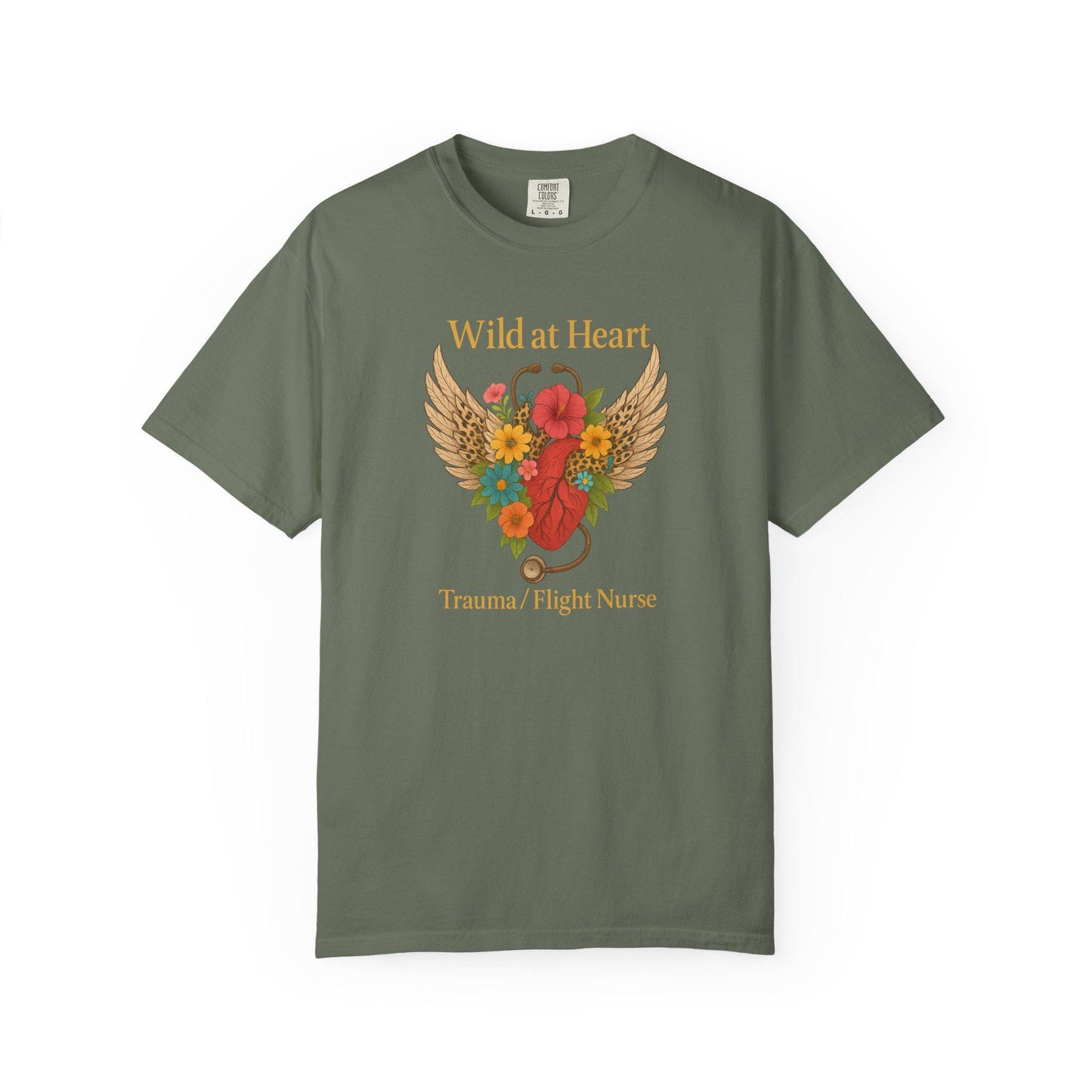 Flight Trauma Nurse T-Shirt, Wild at Heart, Aviation RN Gift