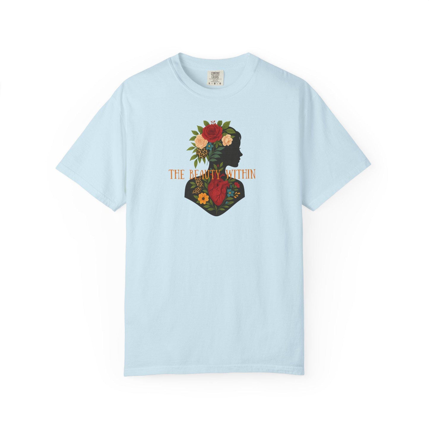 Floral Silhouette Graphic T-Shirt, Unisex Fashion Tee