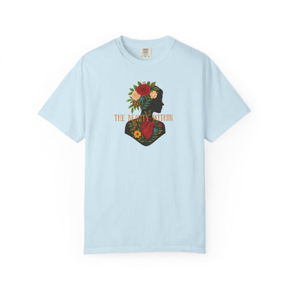 Floral Silhouette Graphic T-Shirt, Unisex Fashion Tee