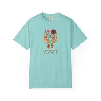 Hand-Painted Floral T-Shirt, Boho Nature Design, Eco-Friendly