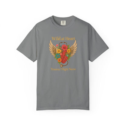 Flight Trauma Nurse T-Shirt, Wild at Heart, Aviation RN Gift