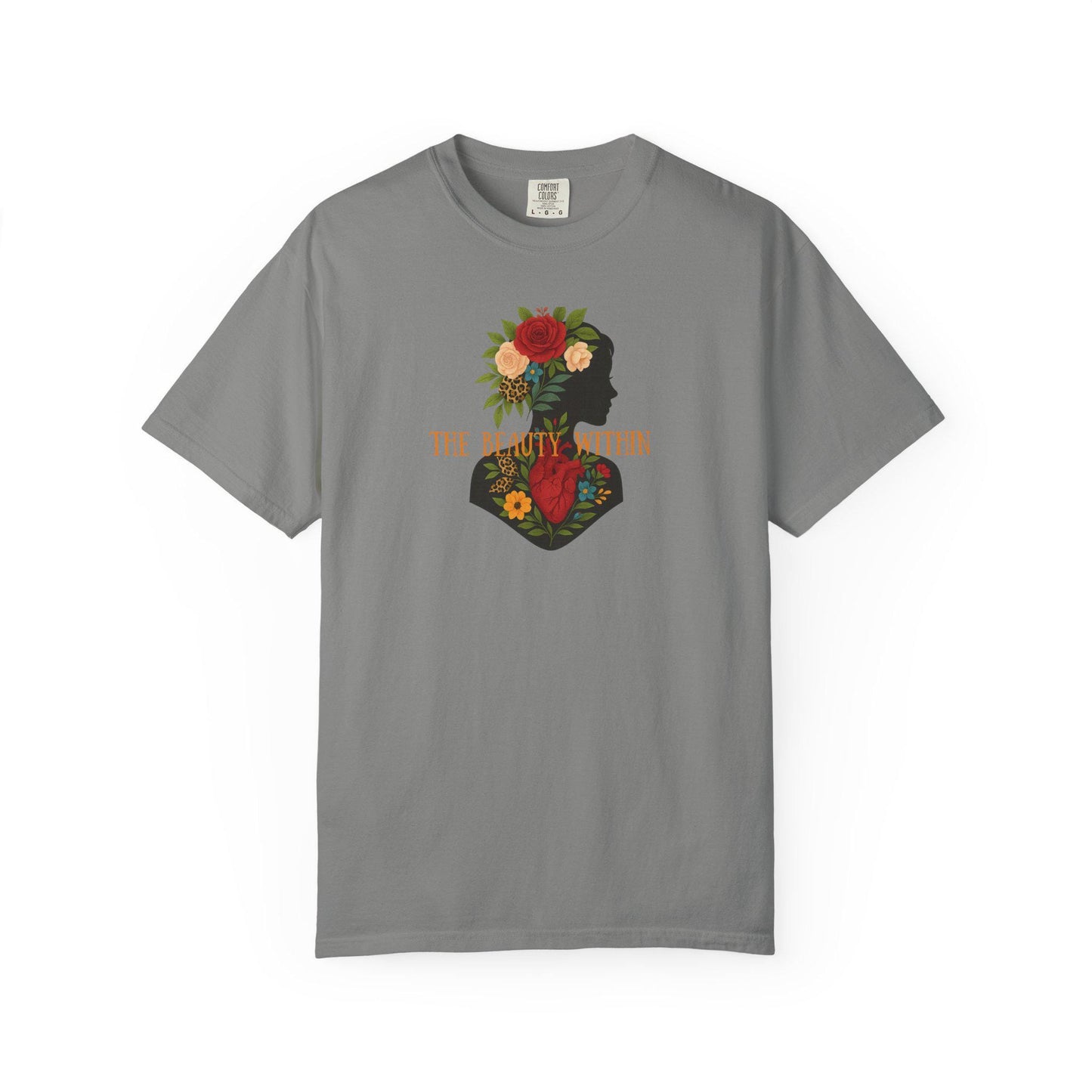 Floral Silhouette Graphic T-Shirt, Unisex Fashion Tee