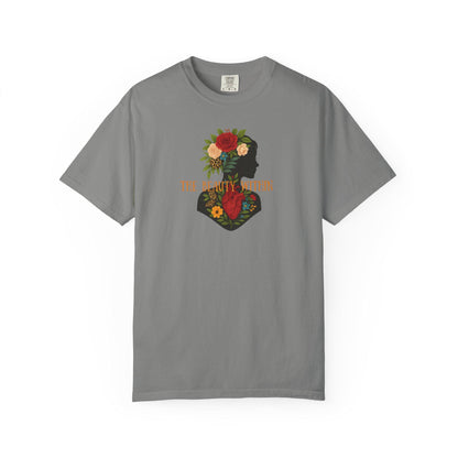 Floral Silhouette Graphic T-Shirt, Unisex Fashion Tee