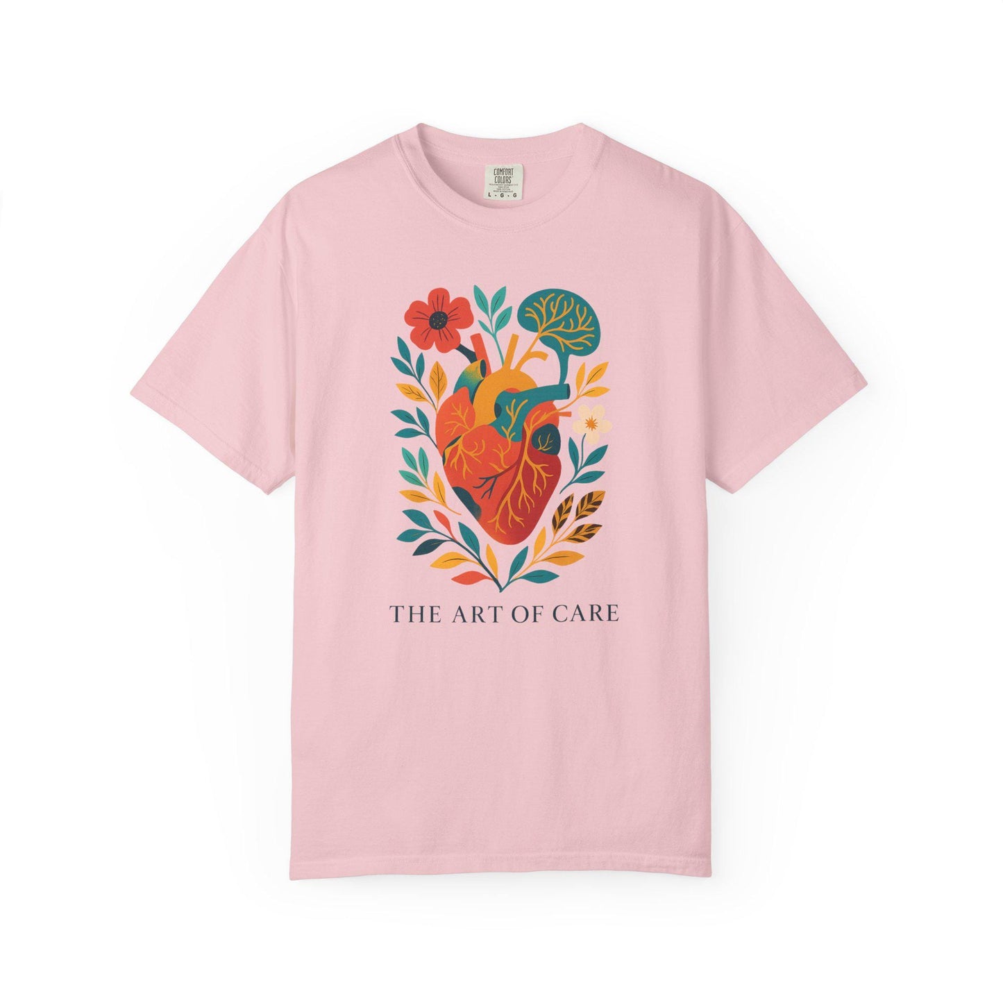 Floral Heart Graphic Tee, Art of Care Design, Unisex T-Shirt