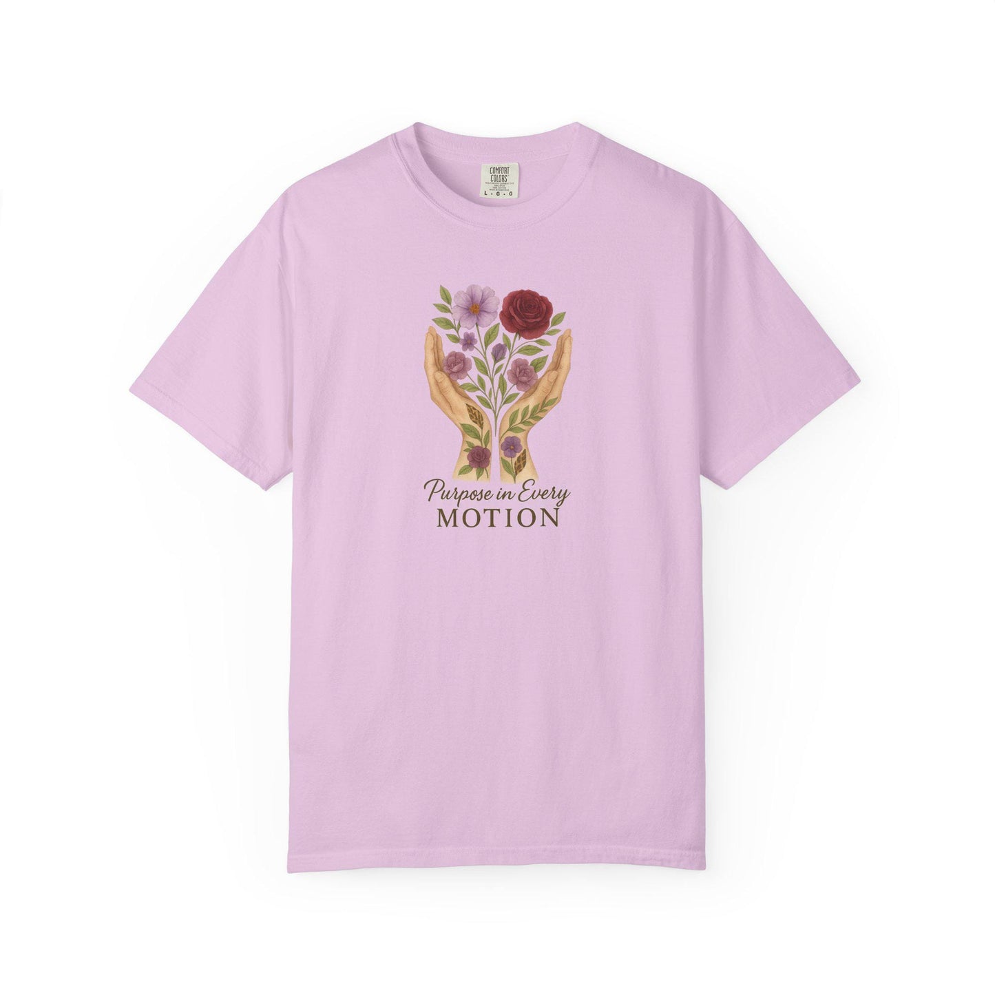 Hand-Painted Floral T-Shirt, Boho Nature Design, Eco-Friendly