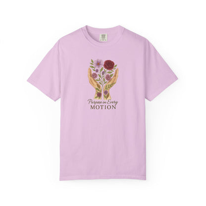 Hand-Painted Floral T-Shirt, Boho Nature Design, Eco-Friendly