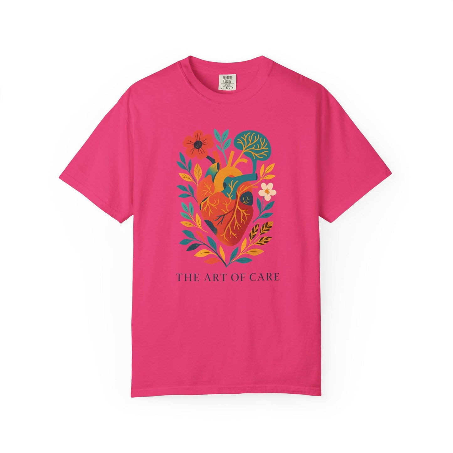 Floral Heart Graphic Tee, Art of Care Design, Unisex T-Shirt
