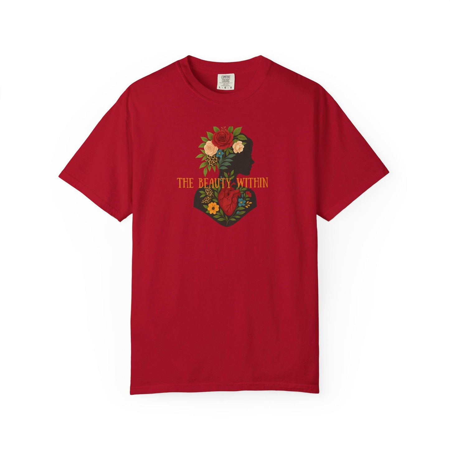 Floral Silhouette Graphic T-Shirt, Unisex Fashion Tee