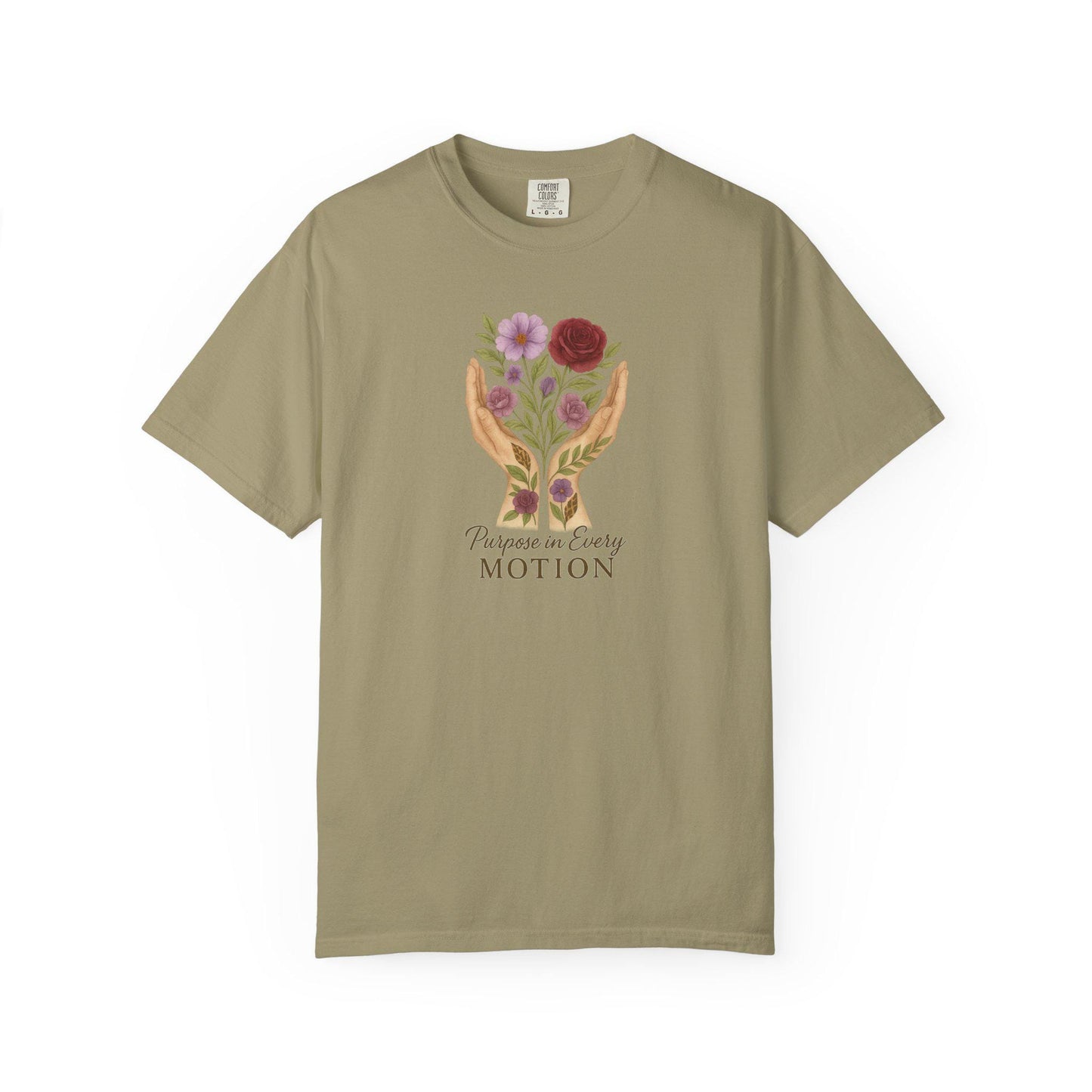 Hand-Painted Floral T-Shirt, Boho Nature Design, Eco-Friendly