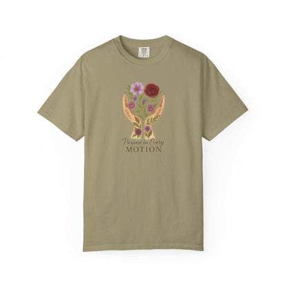 Hand-Painted Floral T-Shirt, Boho Nature Design, Eco-Friendly