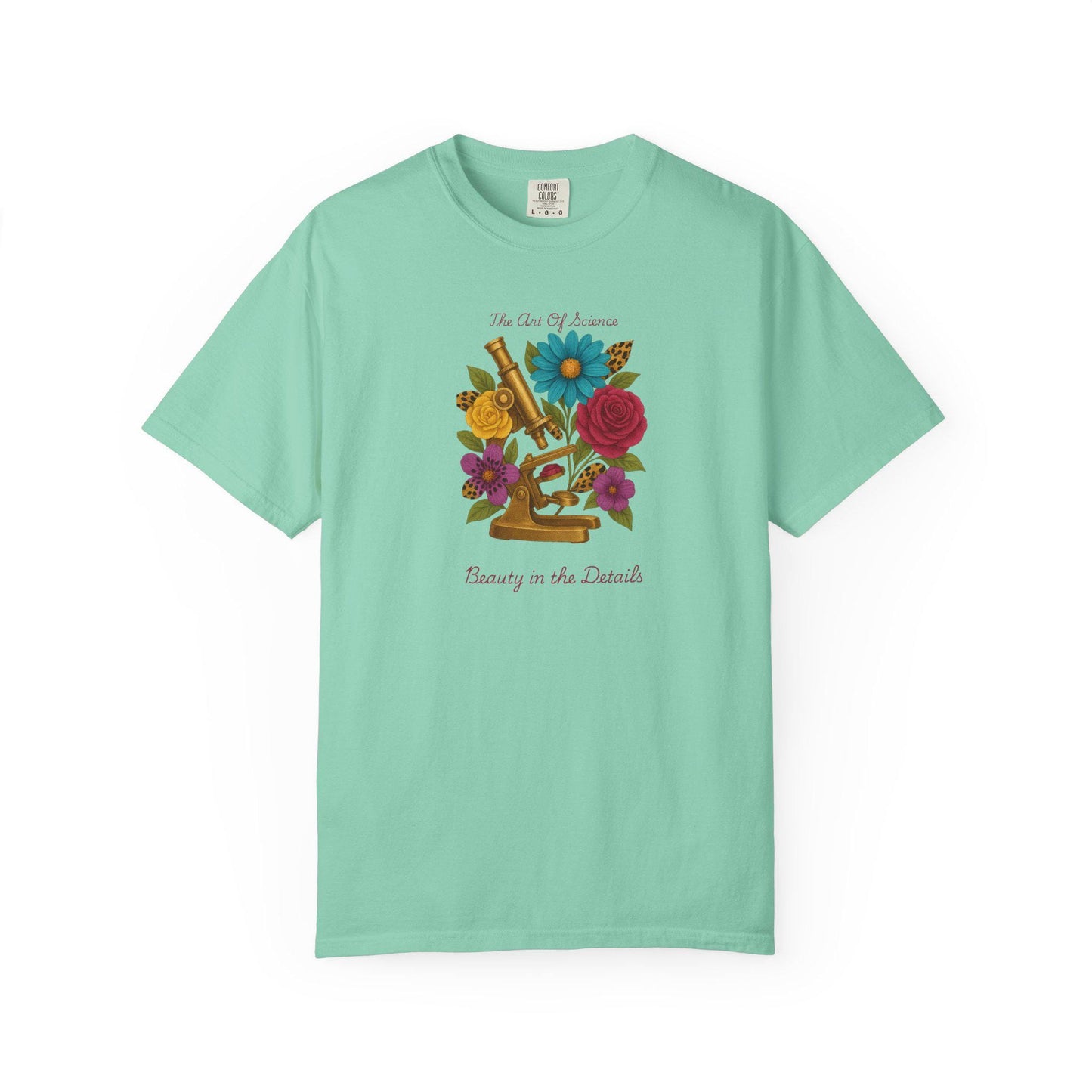 Boho Floral Microscope T-Shirt, Unisex Garden Tee