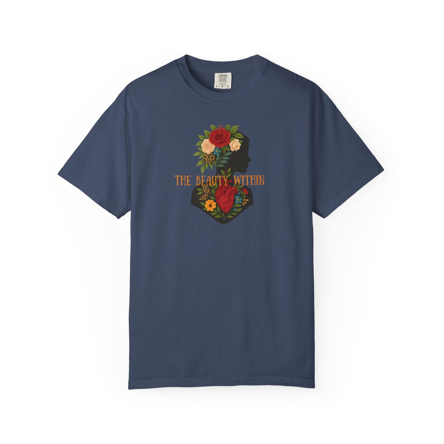 Floral Silhouette Graphic T-Shirt, Unisex Fashion Tee