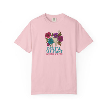 Dental Assistant Floral Tee, Dentist Gift Shirt, Medical Staff Attire, Healthcare Worker Top, Dentistry Student Clothing, Dental Hygienist