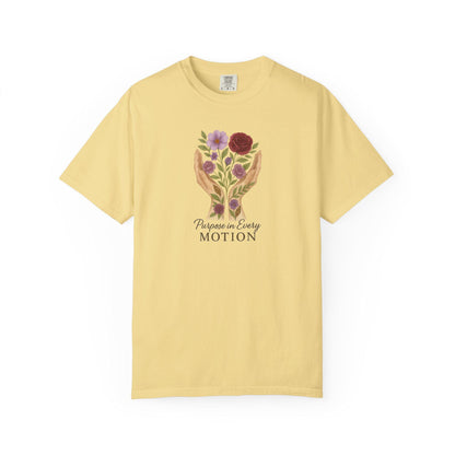 Hand-Painted Floral T-Shirt, Boho Nature Design, Eco-Friendly