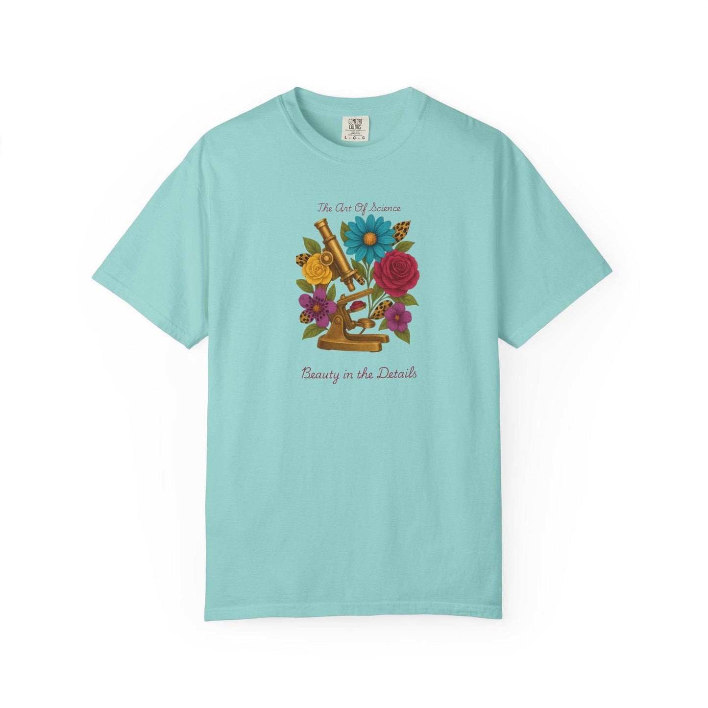 Boho Floral Microscope T-Shirt, Unisex Garden Tee