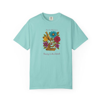 Boho Floral Microscope T-Shirt, Unisex Garden Tee