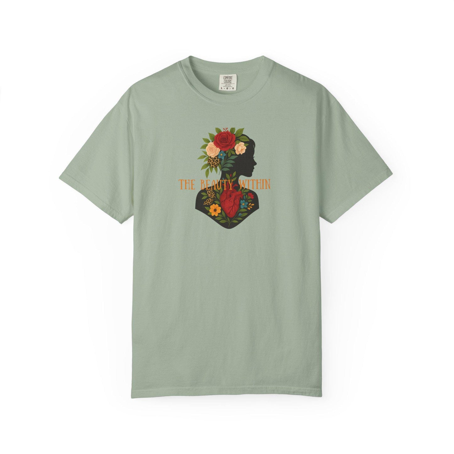 Floral Silhouette Graphic T-Shirt, Unisex Fashion Tee
