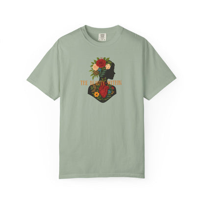 Floral Silhouette Graphic T-Shirt, Unisex Fashion Tee