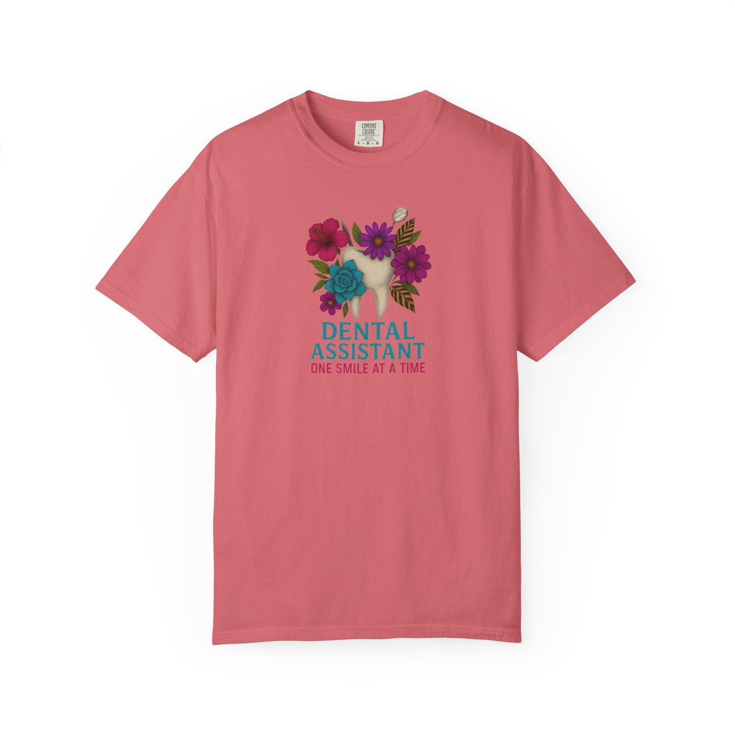 Dental Assistant Floral Tee, Dentist Gift Shirt, Medical Staff Attire, Healthcare Worker Top, Dentistry Student Clothing, Dental Hygienist