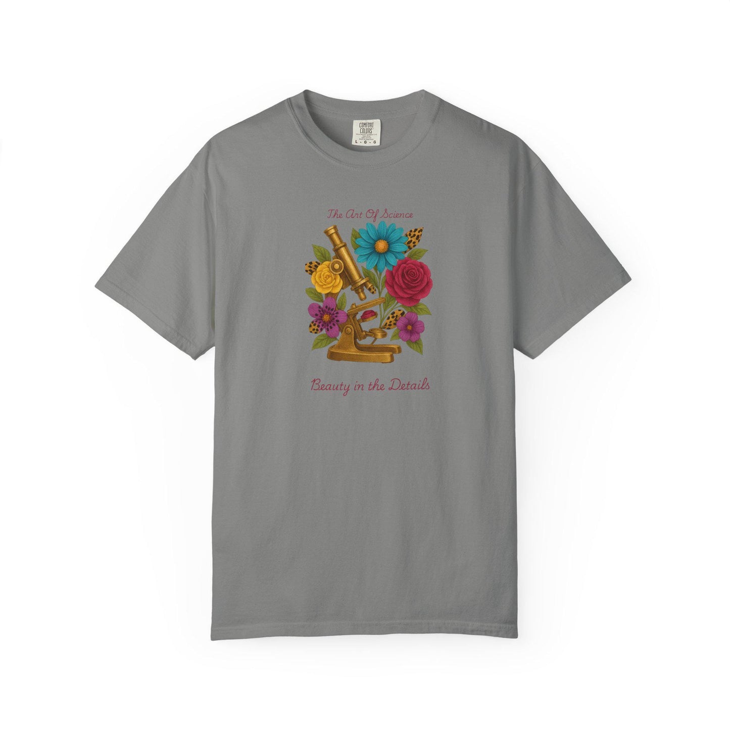 Boho Floral Microscope T-Shirt, Unisex Garden Tee