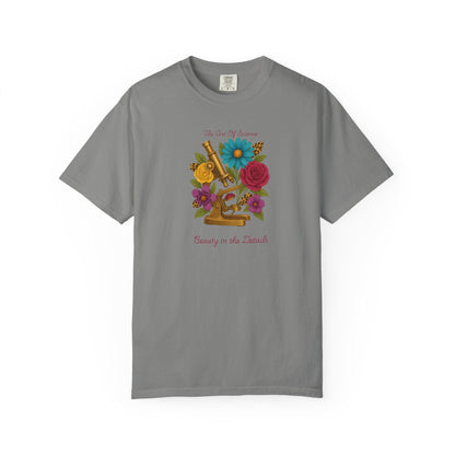 Boho Floral Microscope T-Shirt, Unisex Garden Tee