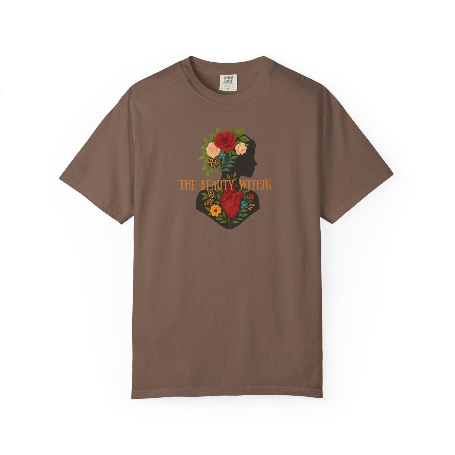 Floral Silhouette Graphic T-Shirt, Unisex Fashion Tee