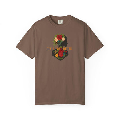 Floral Silhouette Graphic T-Shirt, Unisex Fashion Tee