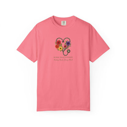 Nurse Practitioner T-shirt, Zebra Print Floral Stethoscope, Unisex Cotton Top