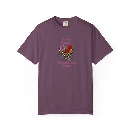 Floral Heart Family Medicine T-Shirt: Graphic Unisex Tee