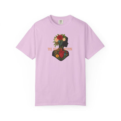 Floral Silhouette Graphic T-Shirt, Unisex Fashion Tee