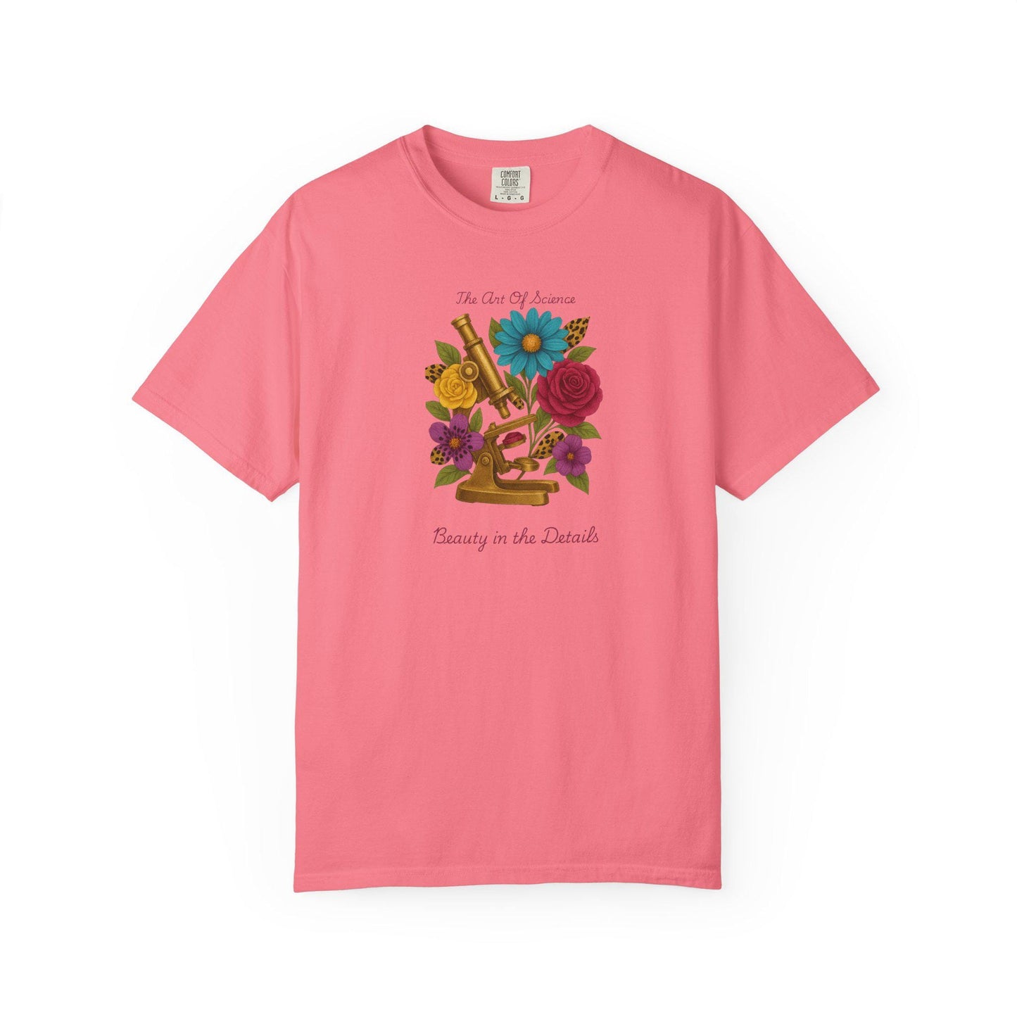 Boho Floral Microscope T-Shirt, Unisex Garden Tee